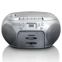Foto van Portable fm radio cd - cassettespeler lenco scd-420si zilver