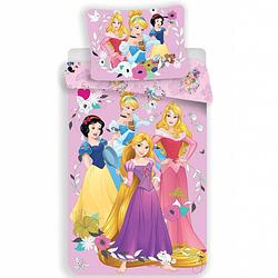 Foto van Disney princess pink - dekbedovertrek - eenpersoons - 140 x 200 cm - multi