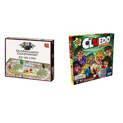 Foto van Spellenbundel - 2 stuks - ganzenbord & cluedo junior