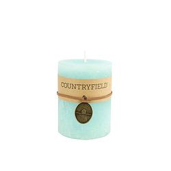 Foto van Countryfield stompkaars turquoise ø7 cm hoogte 9,5 cm