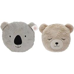 Foto van Dieren sierkussens - set 2x - kinderkamer - beer/koala - 30 cm - polyester - sierkussens