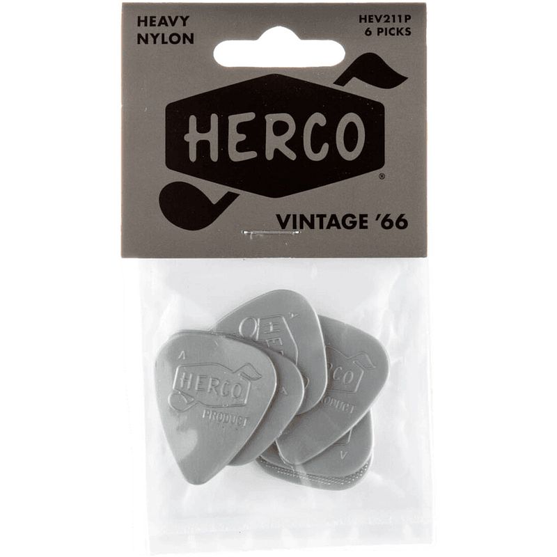 Foto van Herco hev211p vintage 's66 heavy plectrumset (6 stuks)