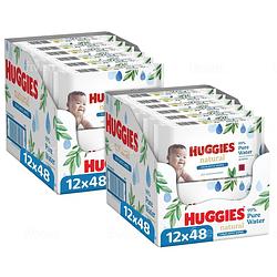 Foto van Huggies - natural - 0% plastic - billendoekjes - 1152 babydoekjes - 24 x 48
