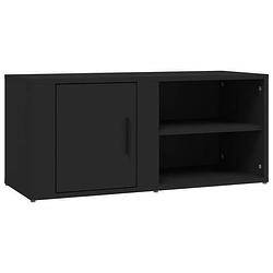 Foto van Vidaxl tv-meubel 80x31,5x36 cm bewerkt hout zwart