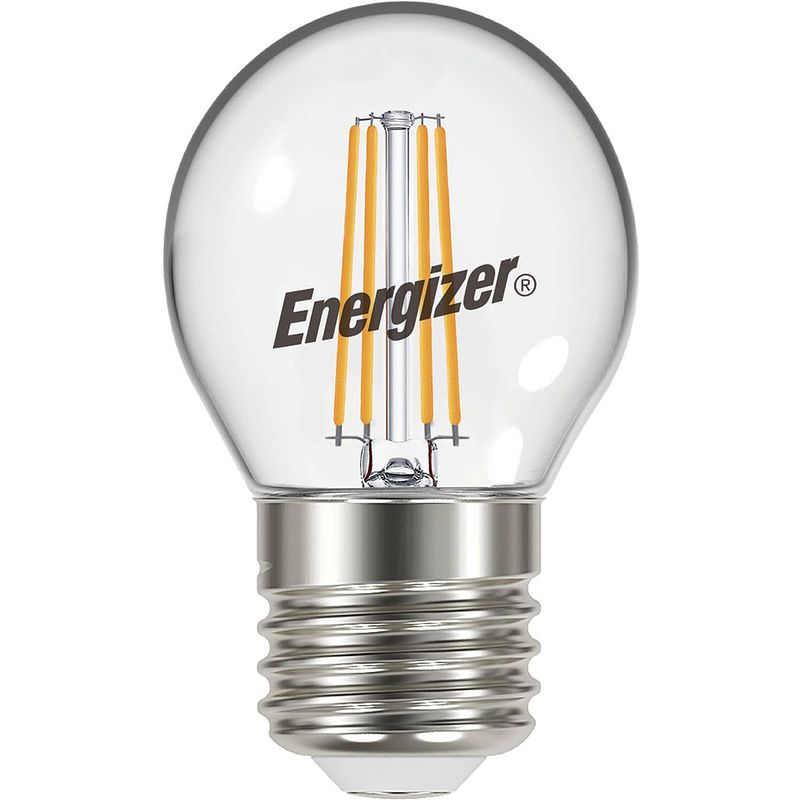 Foto van Energizer energiezuinige led filament kogellamp - e27 - 5 watt - warmwit licht - dimbaar - 5 stuks