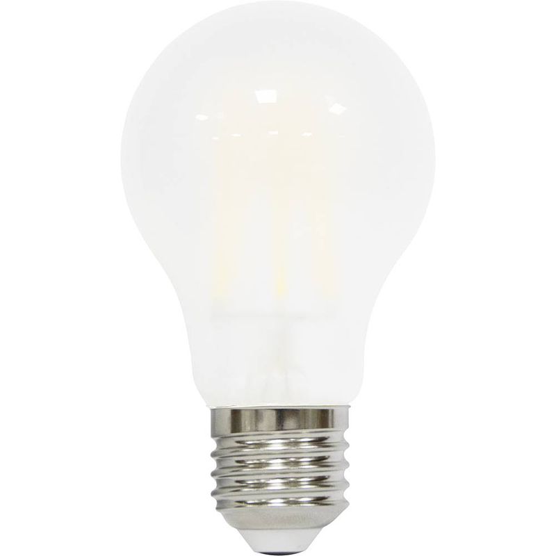 Foto van Lightme lm85279 led-lamp energielabel e (a - g) e27 peer 8.5 w = 75 w warmwit (ø x l) 60 mm x 104 mm filament / retro-led, dimbaar 1 stuk(s)