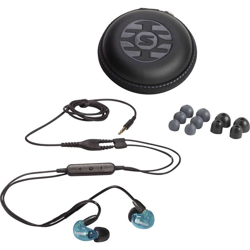 Foto van Shure aonic 215 uni in ear oordopjes kabel blauw