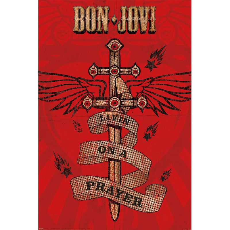 Foto van Poster bon jovi livin on a prayer 61x91,5cm