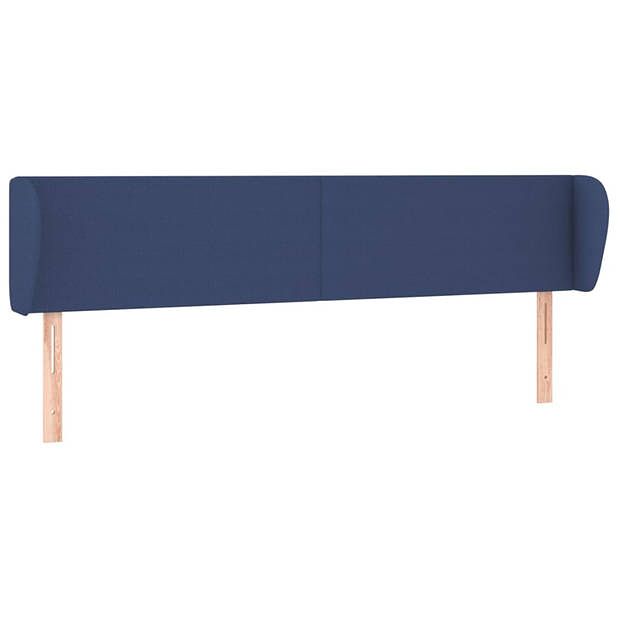 Foto van Vidaxl hoofdbord met randen 203x23x78/88 cm stof blauw