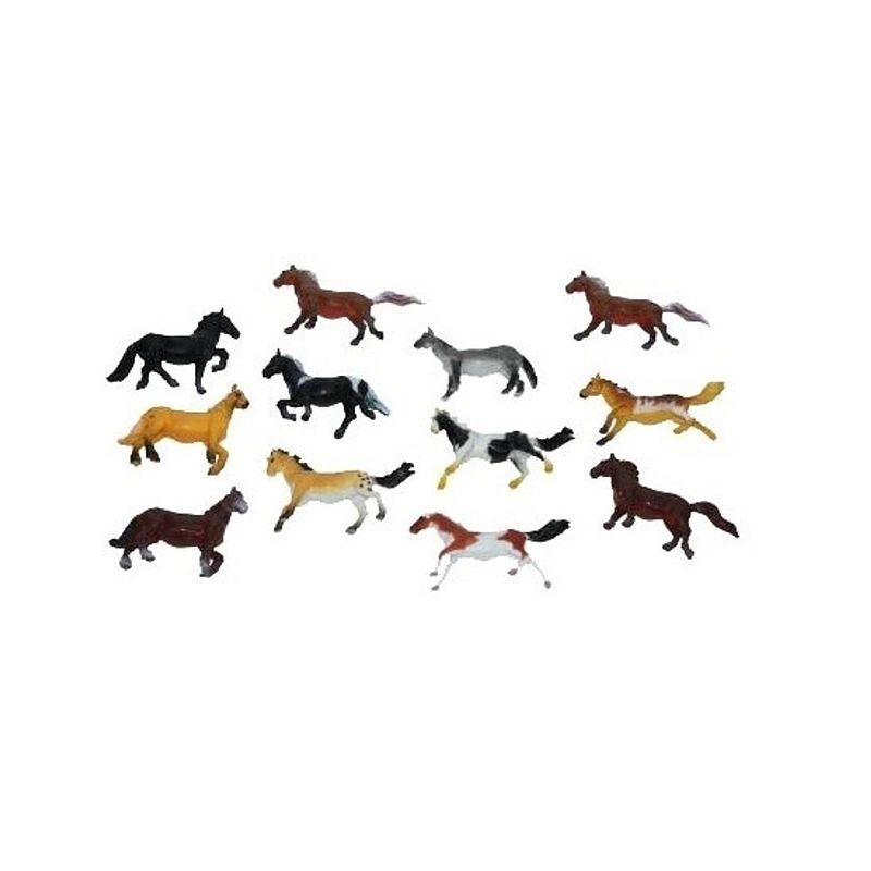 Foto van Setje van 4x stuks plastic paardjes van 6 cm - speelfigurenset