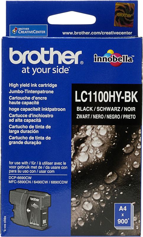 Foto van Brother lc-1100hyxl cartridge zwart