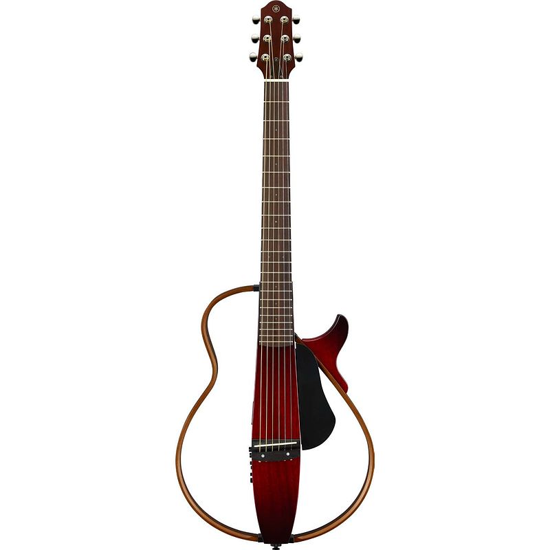 Foto van Yamaha slg200s crimson red burst silent guitar elektrisch-akoestisch