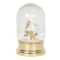 Foto van Clayre & eef sneeuwbol kerstmis kerstboom ø 6*10 cm goudkleurig