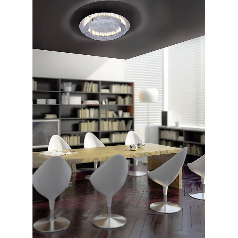 Foto van Paul neuhaus 9621-21 nevis led-plafondlamp 24 w bladzilver (glanzend)