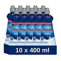 Foto van Finish glansspoelmiddel - 400 ml - voor glans + bescherming - 10 stuks - voordeelverpakking