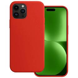 Foto van Basey iphone 15 pro hoesje siliconen back cover case - iphone 15 pro hoes silicone case hoesje - rood