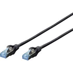 Foto van Digitus dk-1531-100/bl rj45 netwerkkabel, patchkabel cat 5e sf/utp 10.00 m zwart 1 stuk(s)