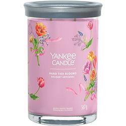 Foto van Yankee candle geurkaars large - met 2 lonten - hand tied blooms - 16 cm / ø 9 cm