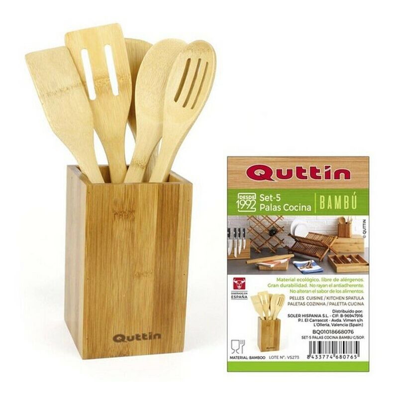 Foto van Set keukengerei quttin bamboe (5 pcs)