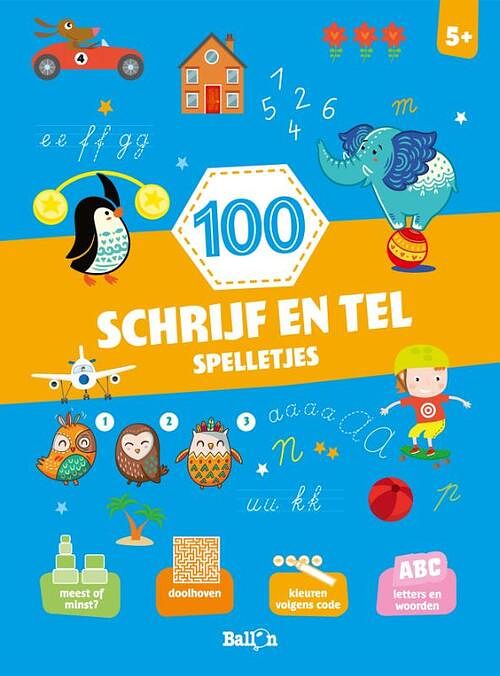 Foto van 100 schrijf- en telspelletjes 5+ - paperback (9789403211824)