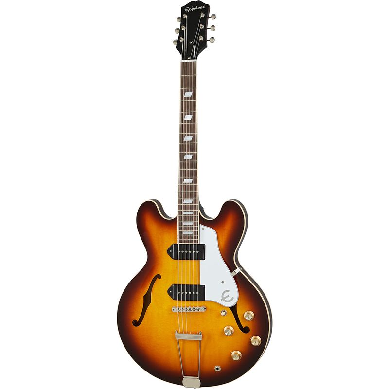 Foto van Epiphone usa casino vintage burst semi-akoestische gitaar