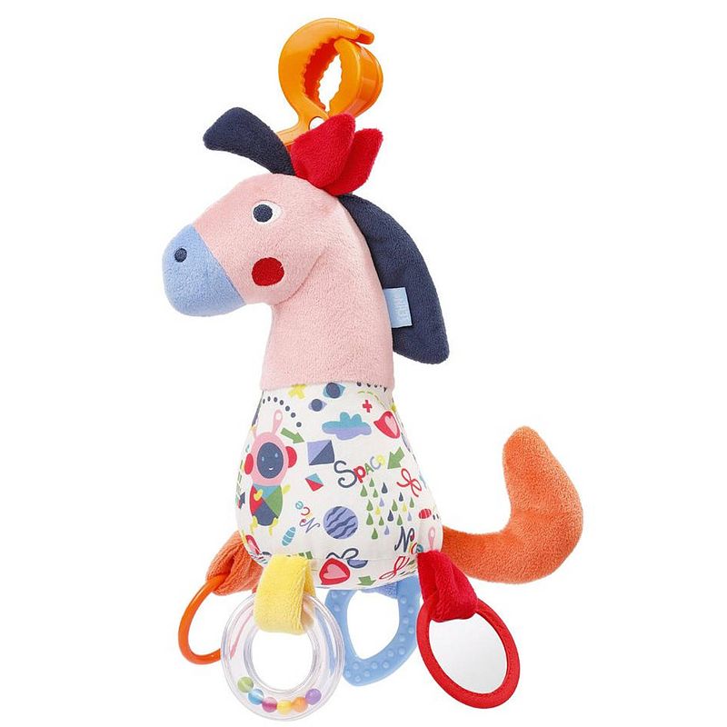 Foto van Fehn kinderwagenspanner color friends paard junior 30 cm pluche