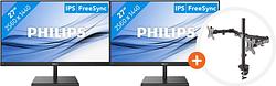 Foto van 2x philips 275e1s/00 + newstar fpma-d550dblack