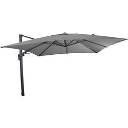 Foto van Zweefparasol virgoflex grijs 300 x 300 cm - inclusief zware parasolvoet