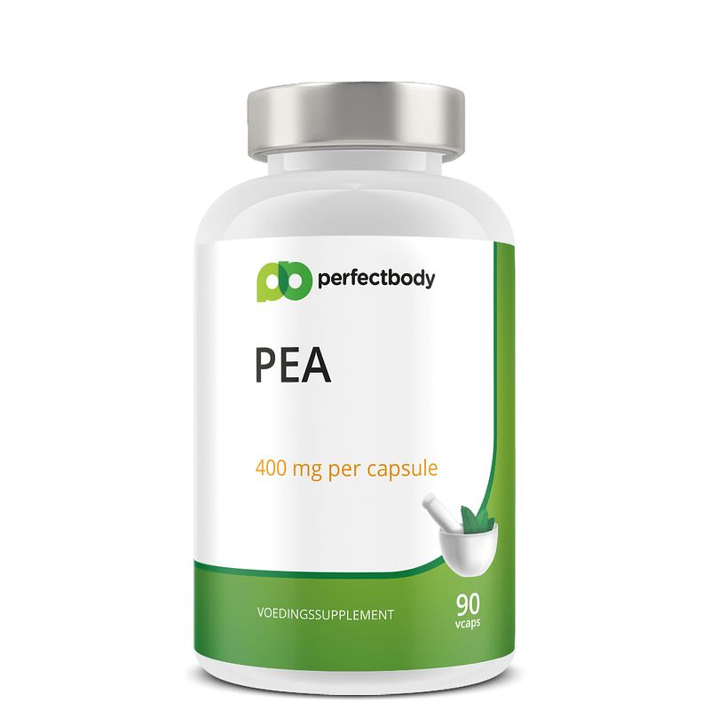 Foto van Perfectbody palmitoylethanolamide (pea) capsules - 90 vcaps