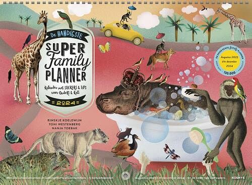 Foto van De handigste super family planner 2024 - nanja toebak, rinskje koelewijn, toni westenberg - paperback (9789043928014)