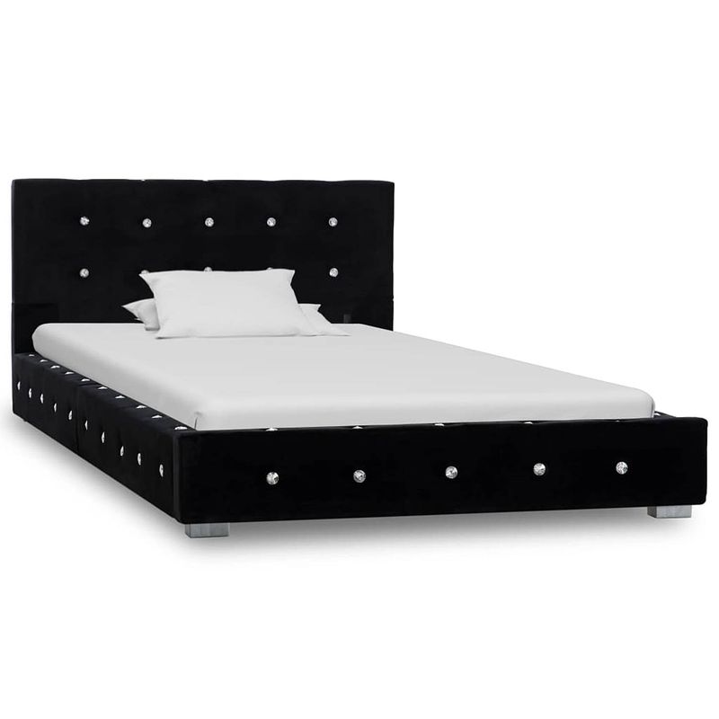 Foto van Vidaxl bedframe fluweel zwart 90x200 cm