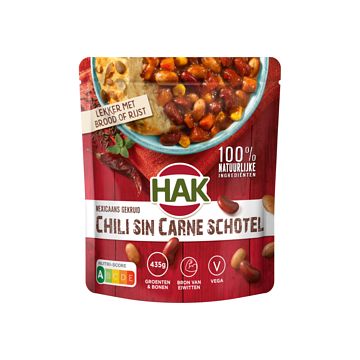 Foto van Hak chili sin carne schotel 550g bij jumbo