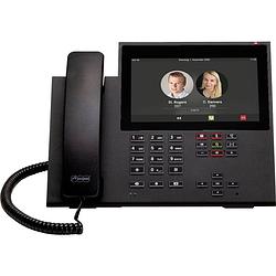 Foto van Auerswald comfortel d-600 vaste voip-telefoon handsfree, headsetaansluiting, optisch belsignaal, touchscreen, wifi kleurendisplay zwart