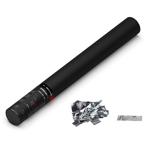 Foto van Magic fx hc03slm handheld confetti cannon 50 cm zilver