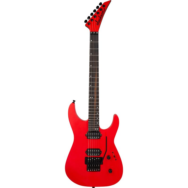 Foto van Jackson american series virtuoso streaked eb rocket red elektrische gitaar met foam core case