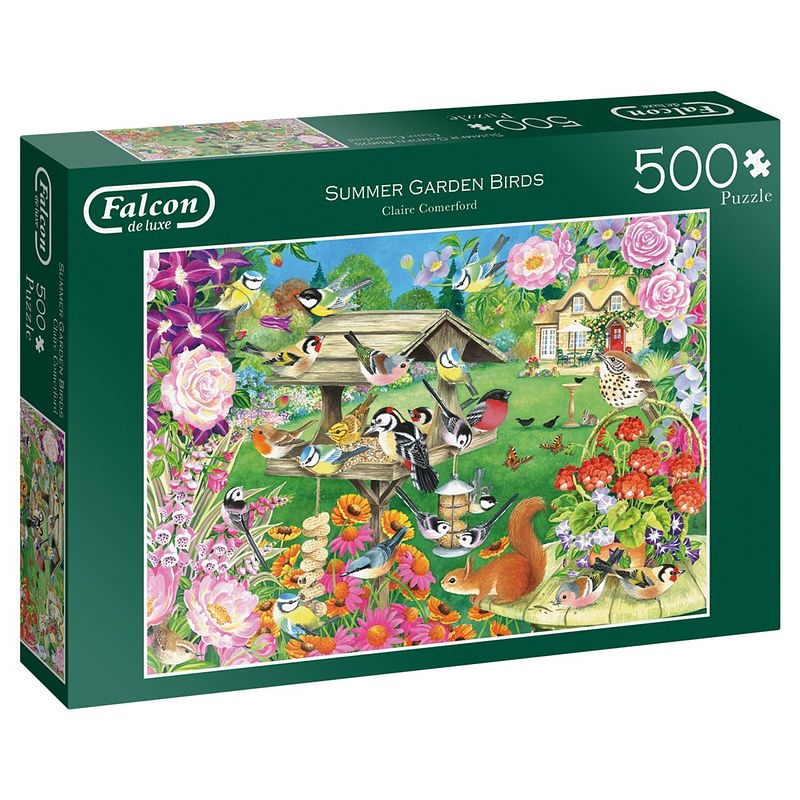 Foto van Jumbo legpuzzel falcon summer garden birds 500 stukjes