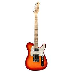 Foto van Michael kelly 53db cherry sunburst elektrische gitaar met great eight mod