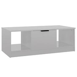 Foto van Vidaxl salontafel 102x50x36 cm bewerkt hout hoogglans wit