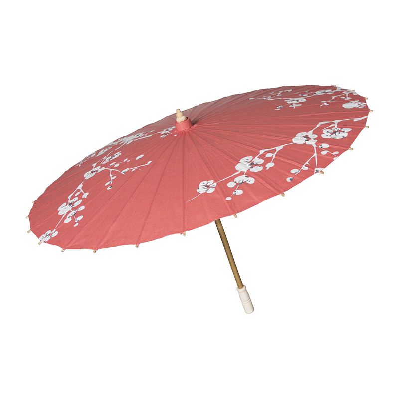 Foto van Parasol papier - rood - 82 cm