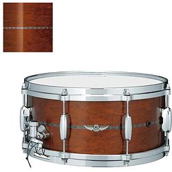 Foto van Tama star tms1465s-sab satin antique brown maple 14 x 6.5 inch snaredrum