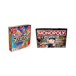 Foto van Spellenbundel - bordspel - 2 stuks - stratego junior & monopoly valsspelereditie