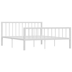 Foto van The living store metalen bedframe - 208 x 166 x 84 cm - wit - geschikt voor 160 x 200 cm matras - montage vereist