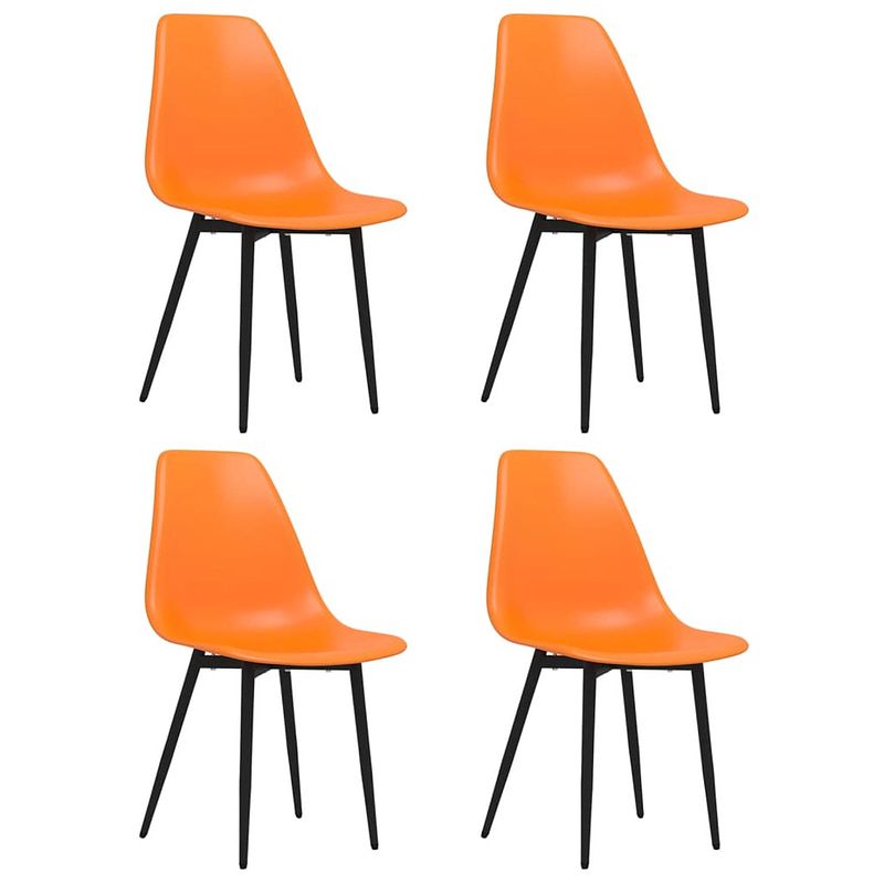 Foto van Vidaxl eetkamerstoelen 4 st pp oranje