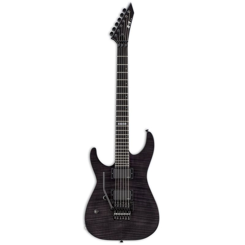 Foto van Esp e-ii m-ii fm stblk lh linkshandige gitaar met koffer