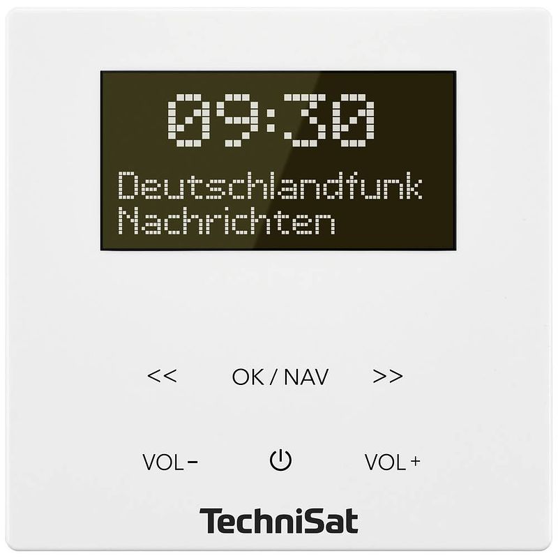 Foto van Technisat digitradio up 55, weiß stopcontactradio dab+, vhf (fm) bluetooth, dab+, fm incl. luidspreker, wekfunctie wit