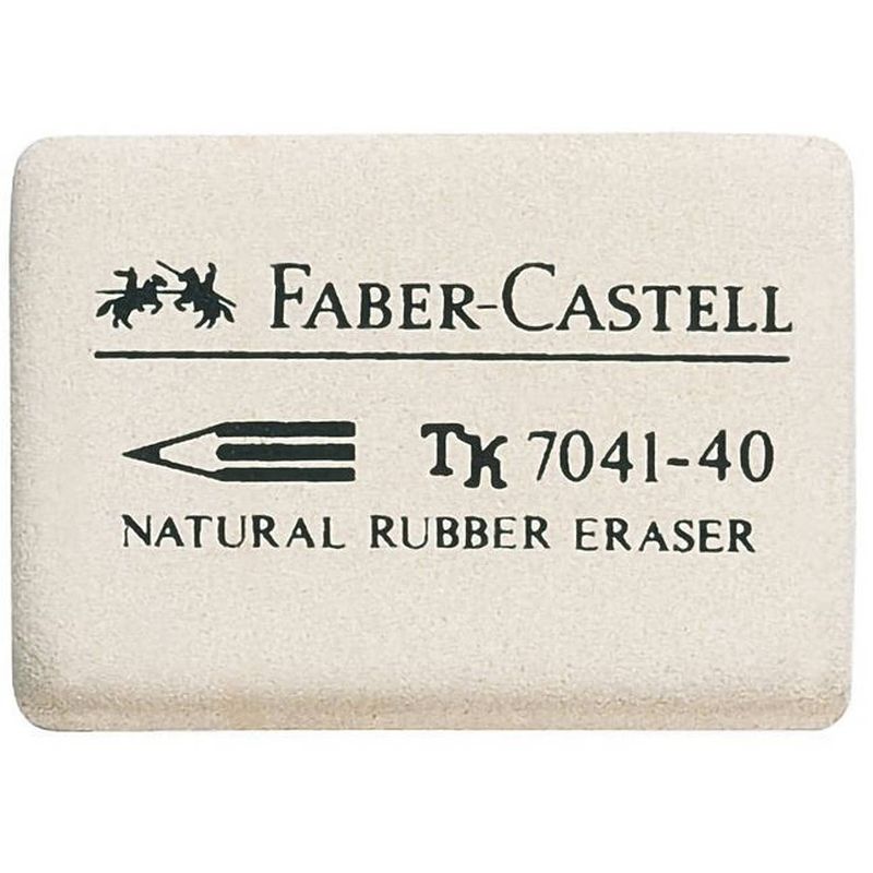 Foto van Faber castell gum 7041-40 rubber 3,4 x 2,6 x 0,8 cm wit