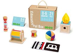 Foto van Tooky toy educational box houten speelgoed 0 6 maanden 21 delig