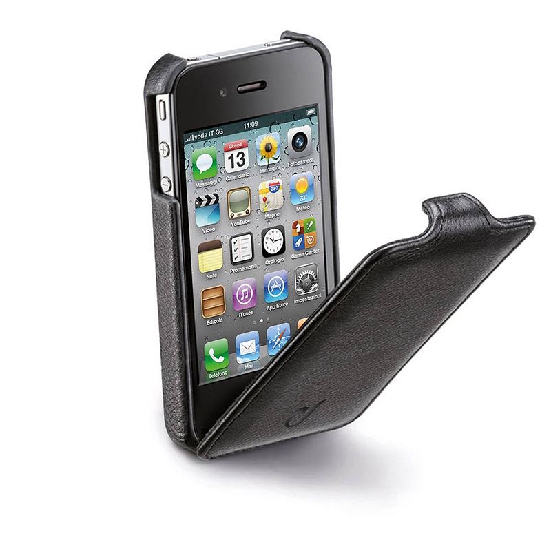 Foto van Cellular line apple iphone 4/4s flipcase leder