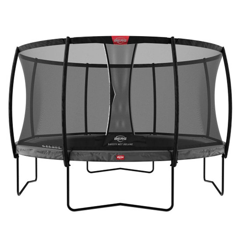 Foto van Berg trampoline champion met veiligheidsnet - safetynet deluxe - 330 cm - grijs - met airflow - twinspring