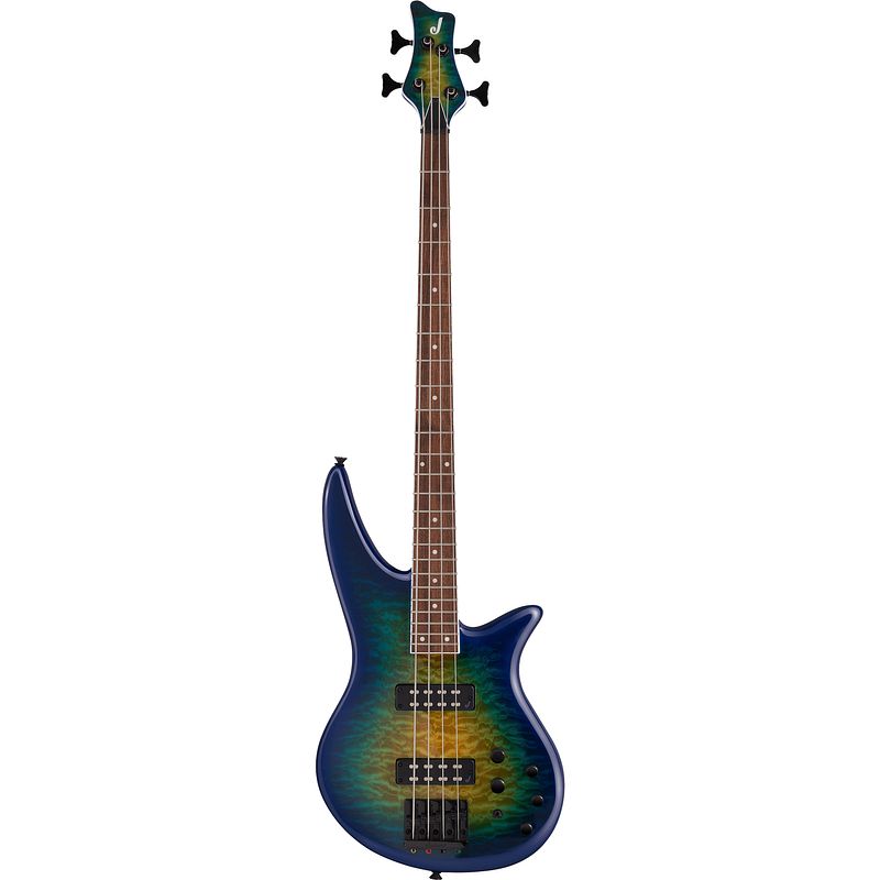 Foto van Jackson x series spectra bass sbxq iv, amber blue burst elektrische basgitaar